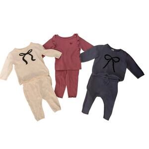 Carter's Baby Girl Bow Outfits Bundle, Size 6 Months